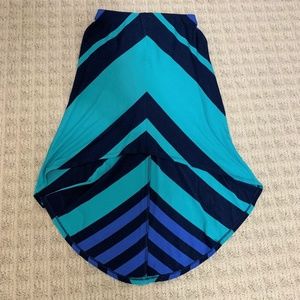 Bebe casual skirt with blue stripes